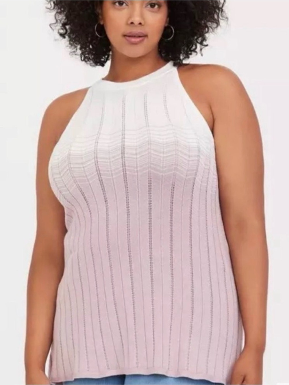 torrid •Pink Ombre Halter Knit Tank